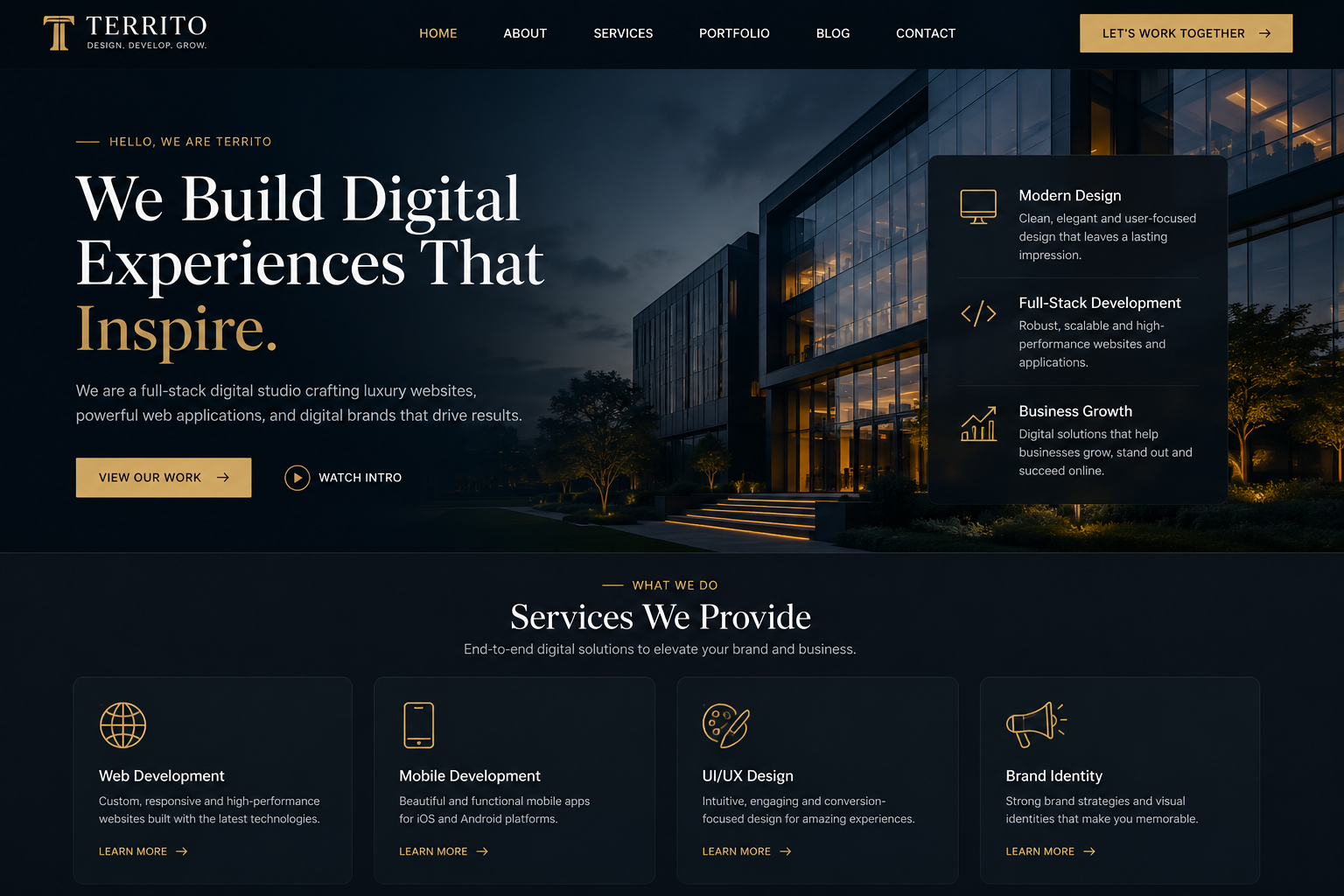 Luxury Business Website Development